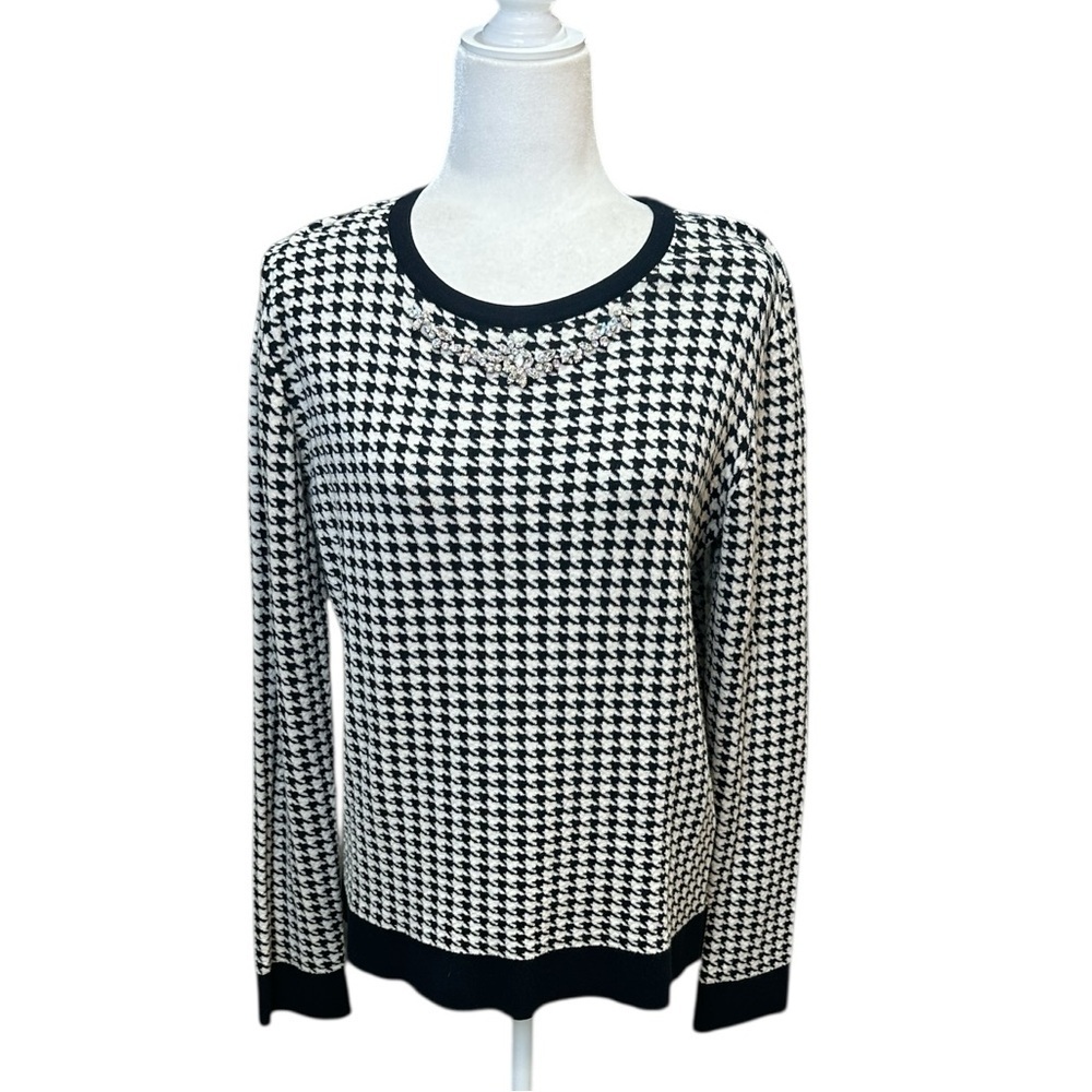 Escada Sapiro houndstooth wool-blend sweater